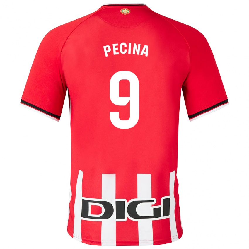 Bambino Maglia Ander Peciña #9 Rosso Kit Gara Home 2023/24 Maglietta