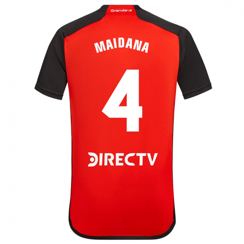 Bambino Maglia Jonatan Maidana #4 Rosso Kit Gara Away 2023/24 Maglietta