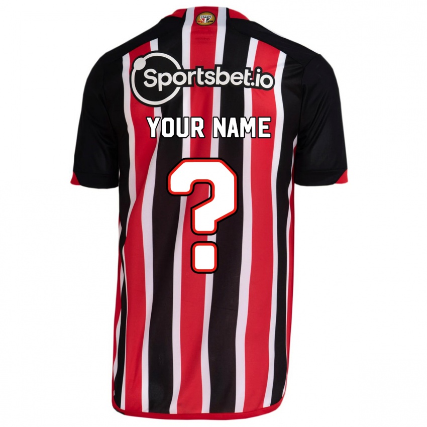 Bambino Maglia Il Tuo Nome #0 Blu Rosso Kit Gara Away 2023/24 Maglietta