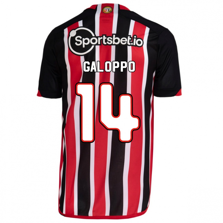 Bambino Maglia Giuliano Galoppo #14 Blu Rosso Kit Gara Away 2023/24 Maglietta