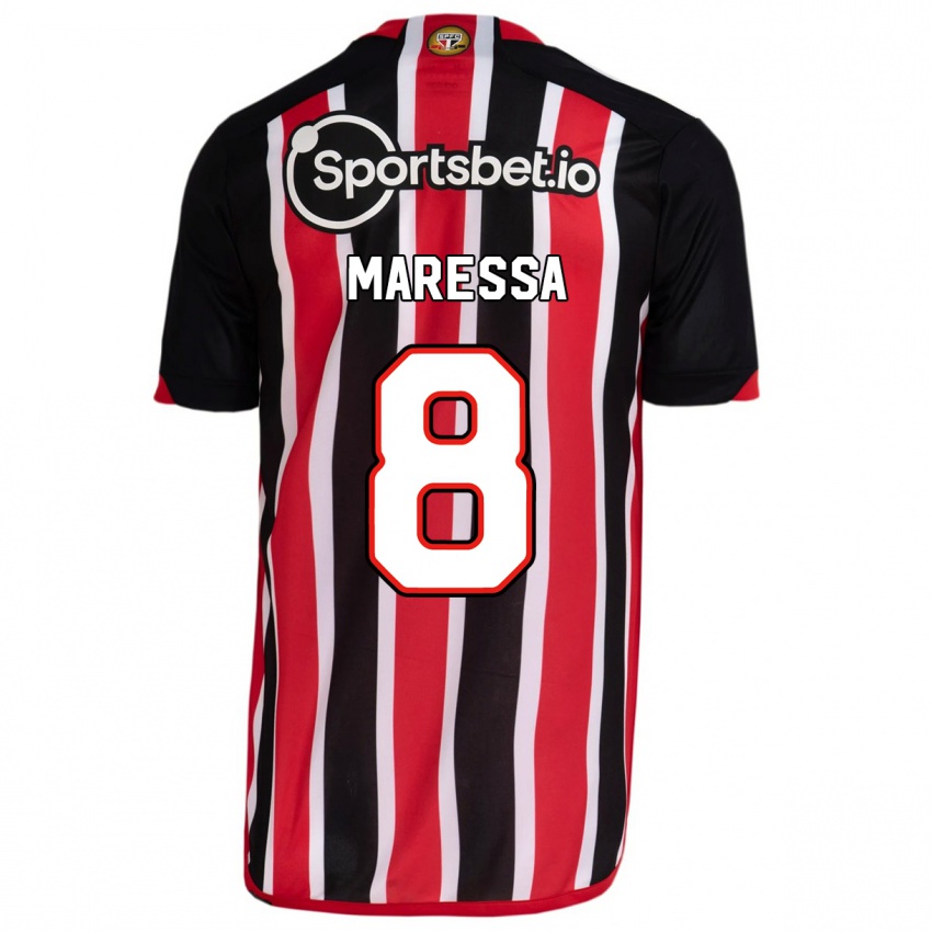 Bambino Maglia Maressa #8 Blu Rosso Kit Gara Away 2023/24 Maglietta