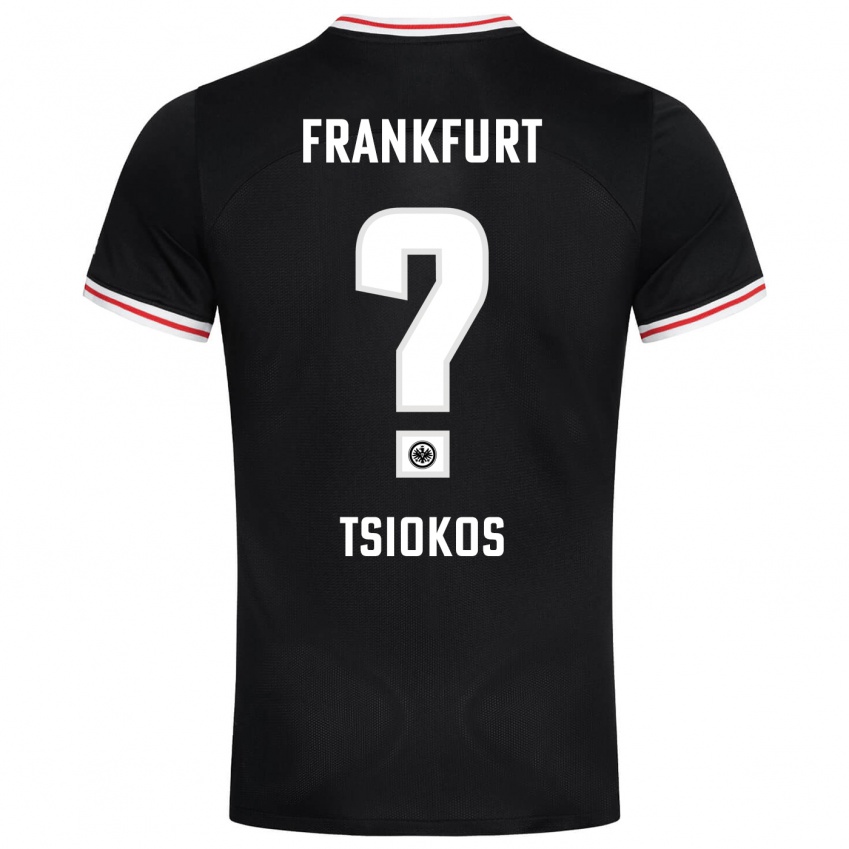 Bambino Maglia Leonidas Ilias Tsiokos #0 Nero Kit Gara Away 2023/24 Maglietta