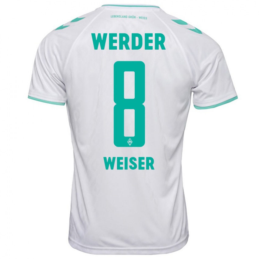 Bambino Maglia Mitchell Weiser #8 Bianco Kit Gara Away 2023/24 Maglietta