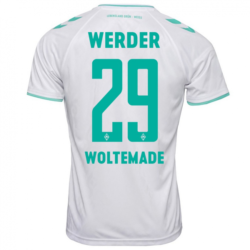 Bambino Maglia Nick Woltemade #29 Bianco Kit Gara Away 2023/24 Maglietta