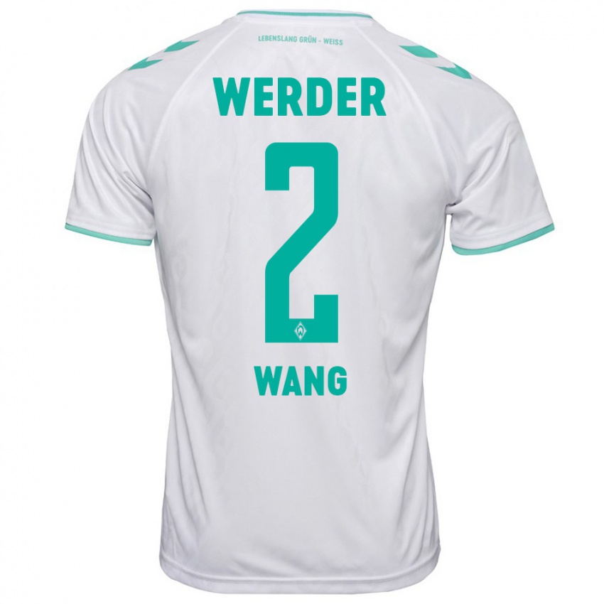 Bambino Maglia Bowen Wang #2 Bianco Kit Gara Away 2023/24 Maglietta