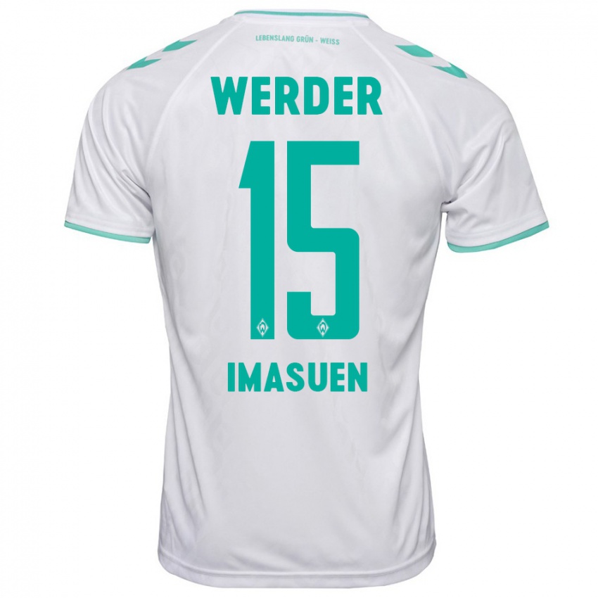 Bambino Maglia Joel Imasuen #15 Bianco Kit Gara Away 2023/24 Maglietta