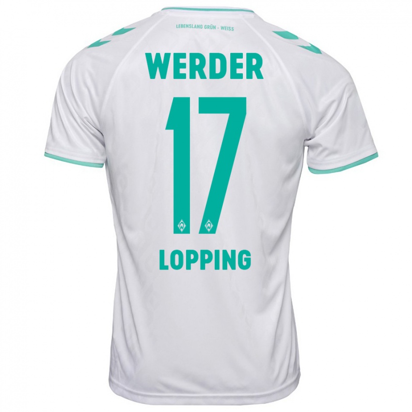 Bambino Maglia Jakob Löpping #17 Bianco Kit Gara Away 2023/24 Maglietta