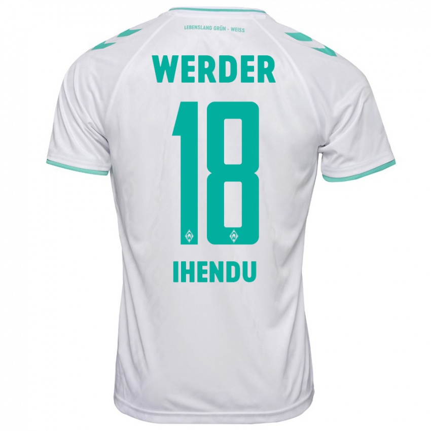 Bambino Maglia Daniel Ihendu #18 Bianco Kit Gara Away 2023/24 Maglietta