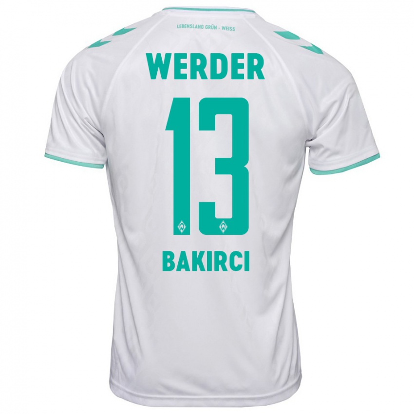 Bambino Maglia Yunus Bakirci #13 Bianco Kit Gara Away 2023/24 Maglietta