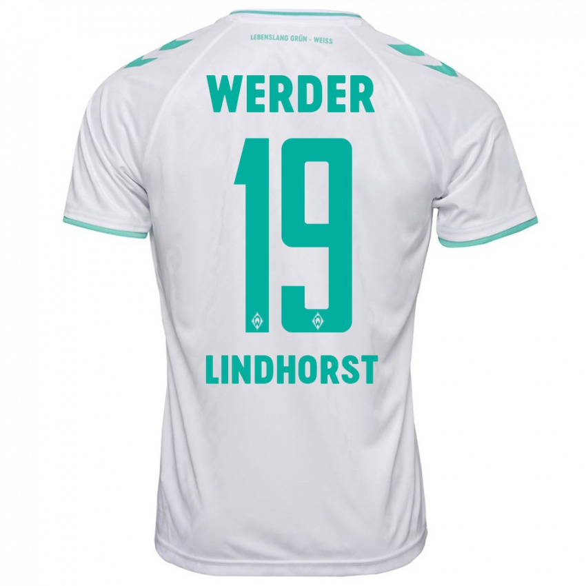 Bambino Maglia Jerrit Lindhorst #19 Bianco Kit Gara Away 2023/24 Maglietta