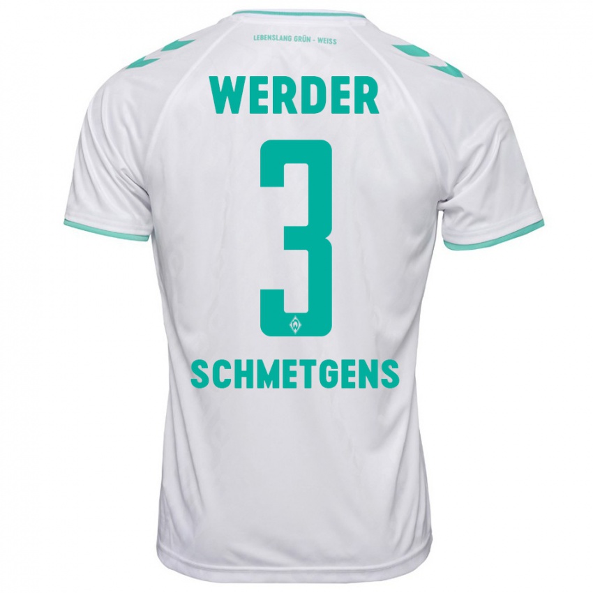 Bambino Maglia Mick Schmetgens #3 Bianco Kit Gara Away 2023/24 Maglietta