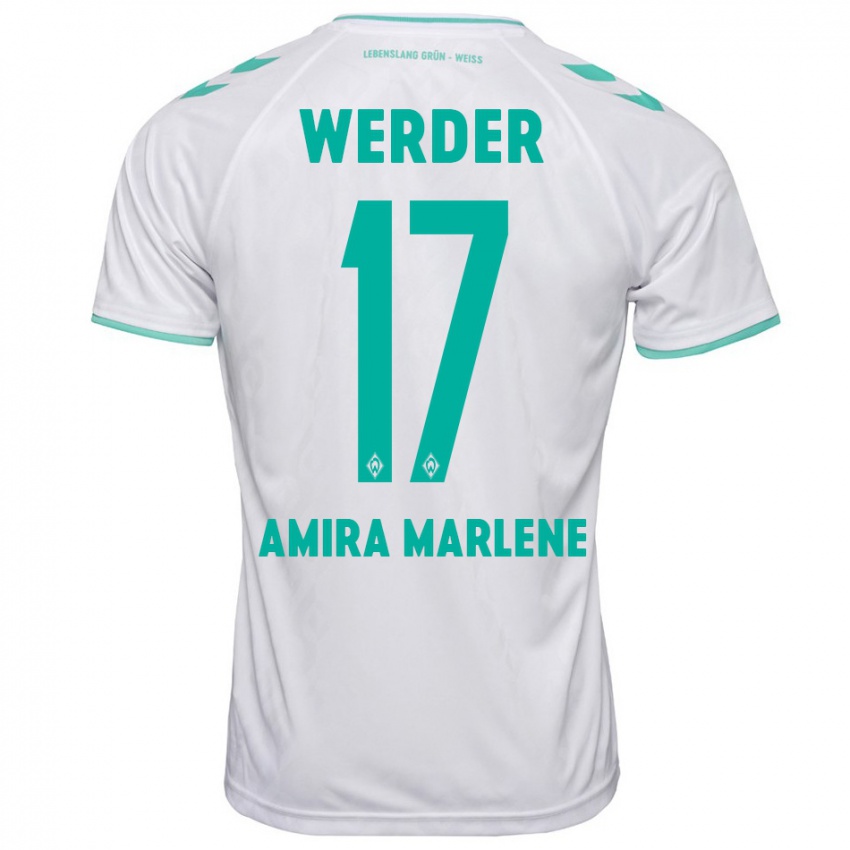 Bambino Maglia Amira Marlene Dahl #17 Bianco Kit Gara Away 2023/24 Maglietta