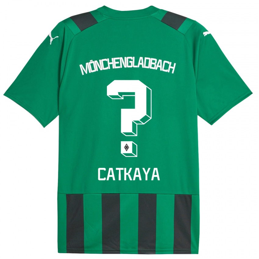 Bambino Maglia Talha Catkaya #0 Nero Verde Kit Gara Away 2023/24 Maglietta