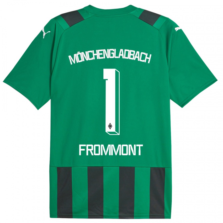 Bambino Maglia Romina Frommont #1 Nero Verde Kit Gara Away 2023/24 Maglietta