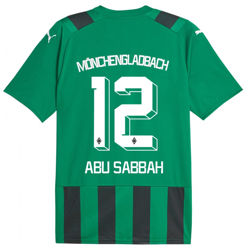 Bambino Maglia Sarah Abu Sabbah #12 Nero Verde Kit Gara Away 2023/24 Maglietta