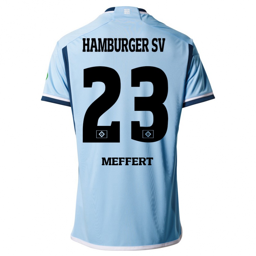 Bambino Maglia Jonas Meffert #23 Blu Kit Gara Away 2023/24 Maglietta