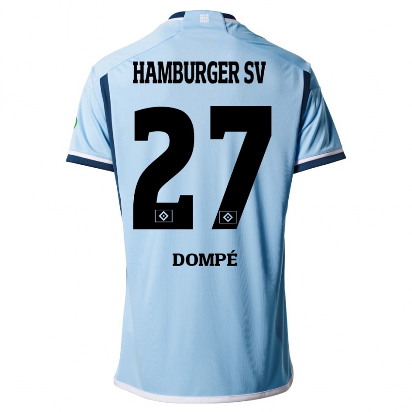 Bambino Maglia Jean-Luc Dompé #27 Blu Kit Gara Away 2023/24 Maglietta