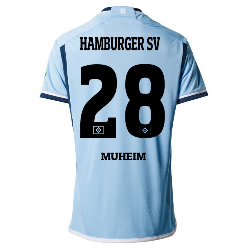 Bambino Maglia Miro Muheim #28 Blu Kit Gara Away 2023/24 Maglietta