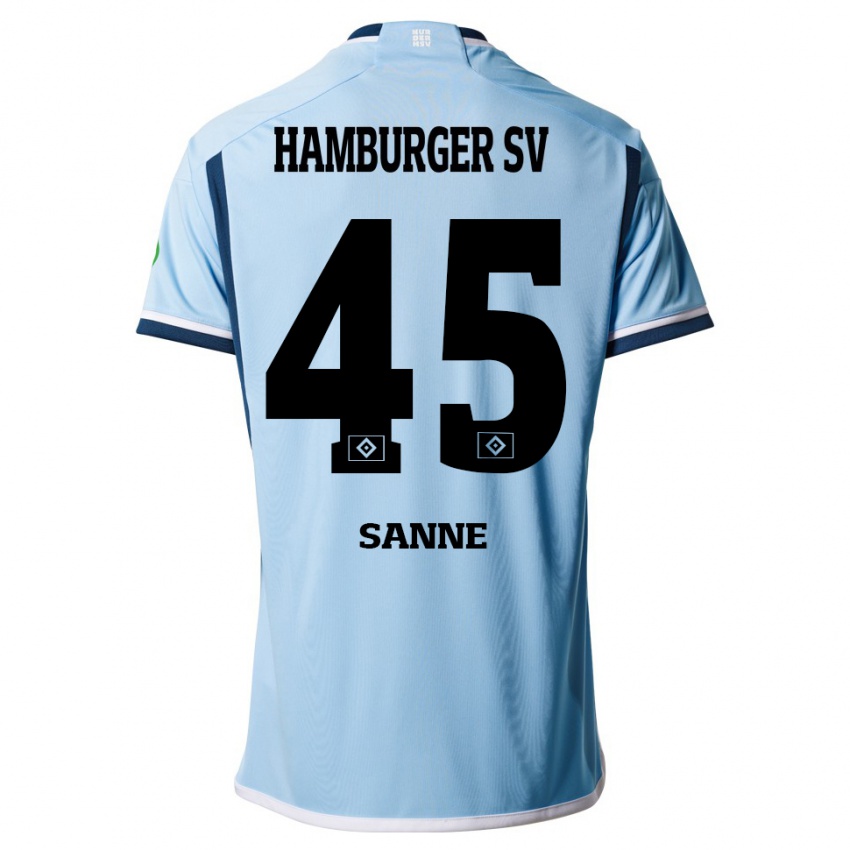 Bambino Maglia Tom Sanne #45 Blu Kit Gara Away 2023/24 Maglietta