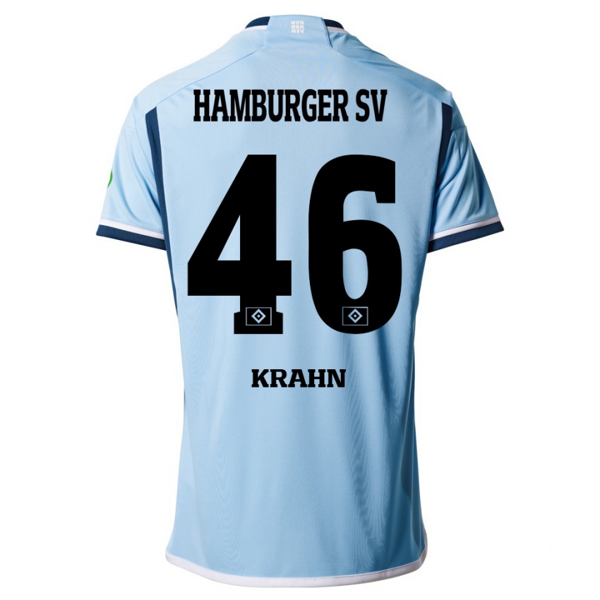 Bambino Maglia Elijah Krahn #46 Blu Kit Gara Away 2023/24 Maglietta