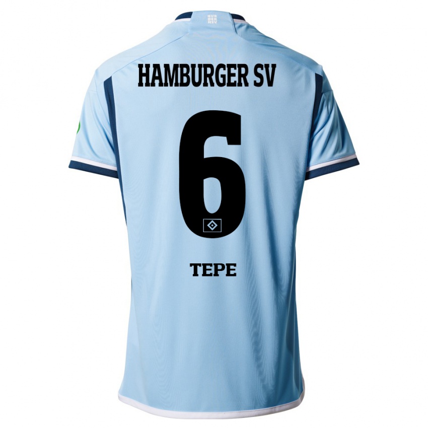 Bambino Maglia Niklas Tepe #6 Blu Kit Gara Away 2023/24 Maglietta