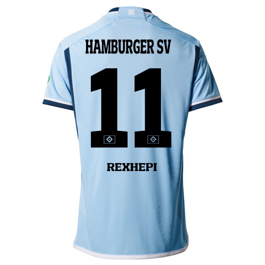 Bambino Maglia Arlind Rexhepi #11 Blu Kit Gara Away 2023/24 Maglietta