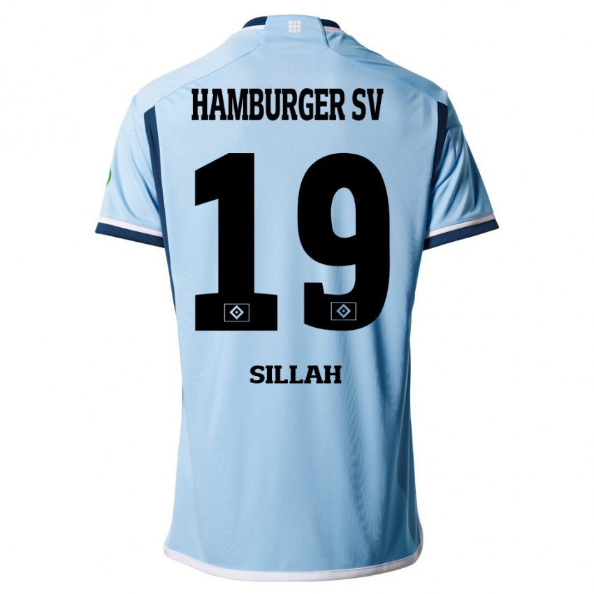 Bambino Maglia Omar Sillah #19 Blu Kit Gara Away 2023/24 Maglietta