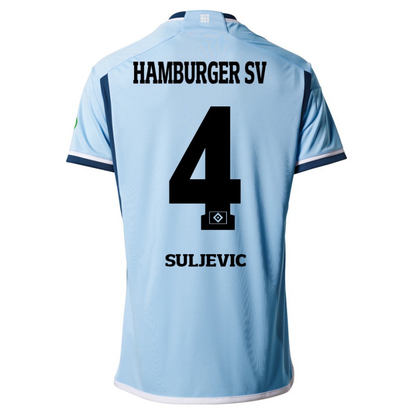 Bambino Maglia Almin Suljevic #4 Blu Kit Gara Away 2023/24 Maglietta