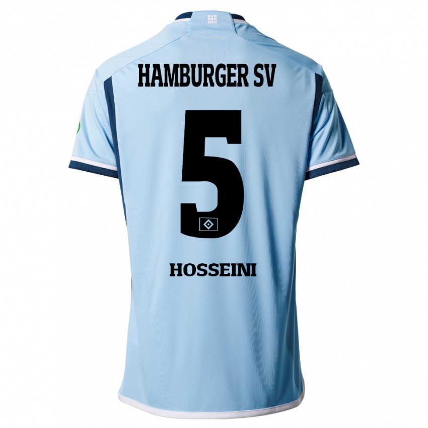 Bambino Maglia Reza Hosseini #5 Blu Kit Gara Away 2023/24 Maglietta