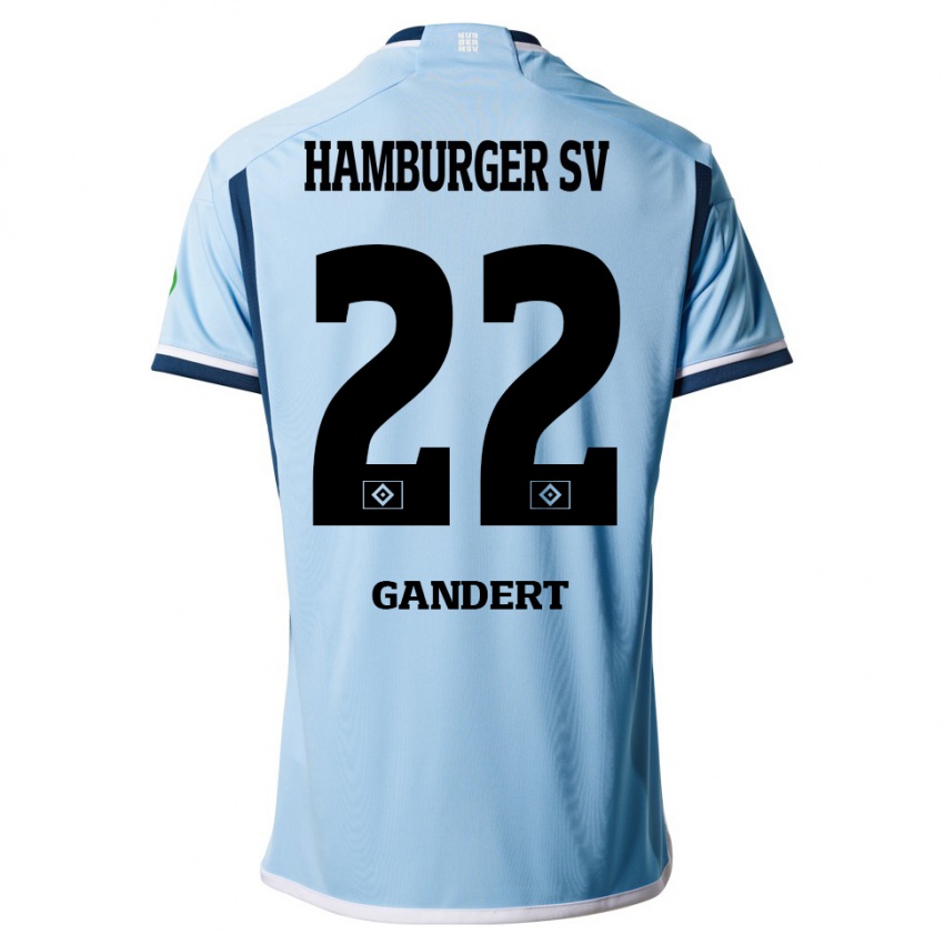 Bambino Maglia Jeremy Gandert #22 Blu Kit Gara Away 2023/24 Maglietta