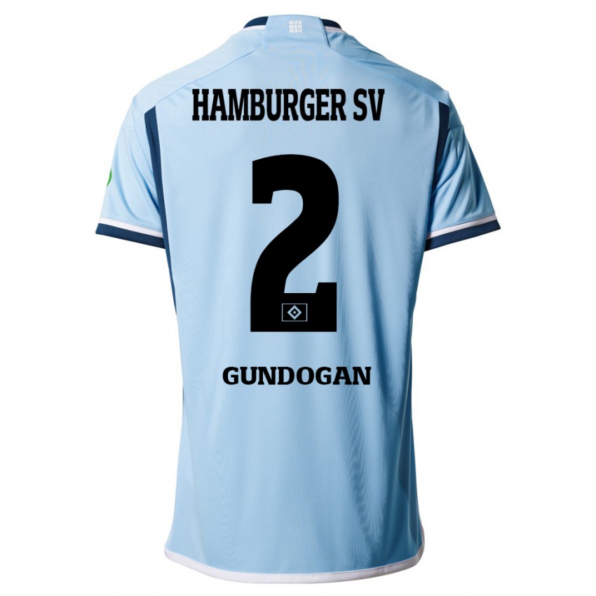 Bambino Maglia Haci Gündogan #2 Blu Kit Gara Away 2023/24 Maglietta