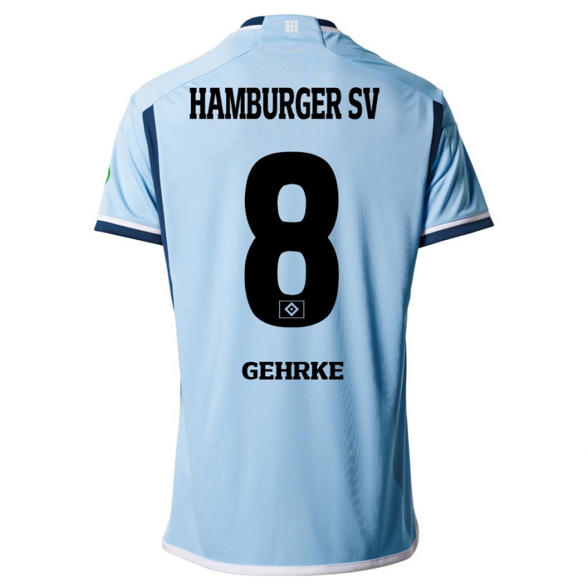 Bambino Maglia Stefan Gehrke #8 Blu Kit Gara Away 2023/24 Maglietta