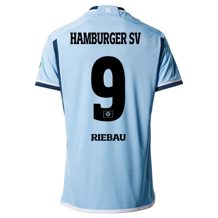 Bambino Maglia Henry Riebau #9 Blu Kit Gara Away 2023/24 Maglietta