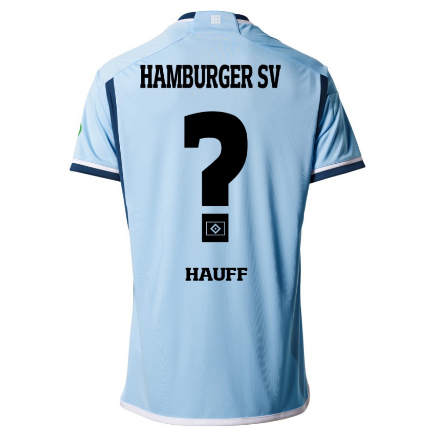 Bambino Maglia Daniel Hauff #0 Blu Kit Gara Away 2023/24 Maglietta