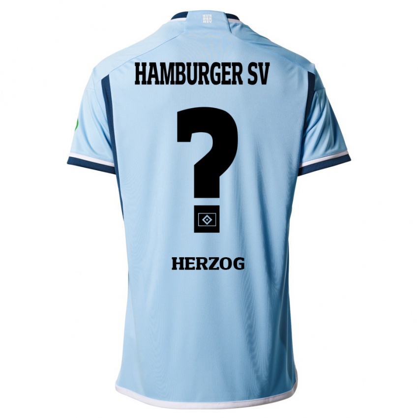 Bambino Maglia Miguel Herzog #0 Blu Kit Gara Away 2023/24 Maglietta