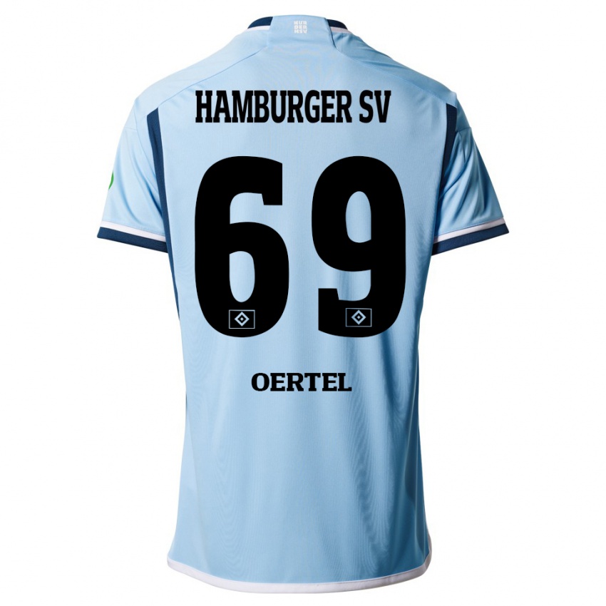 Bambino Maglia Jan Oertel #69 Blu Kit Gara Away 2023/24 Maglietta