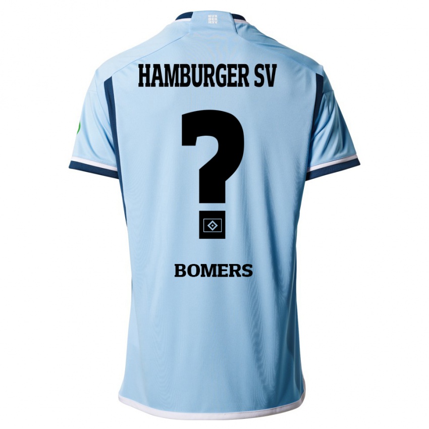 Bambino Maglia Henrik Bomers #0 Blu Kit Gara Away 2023/24 Maglietta