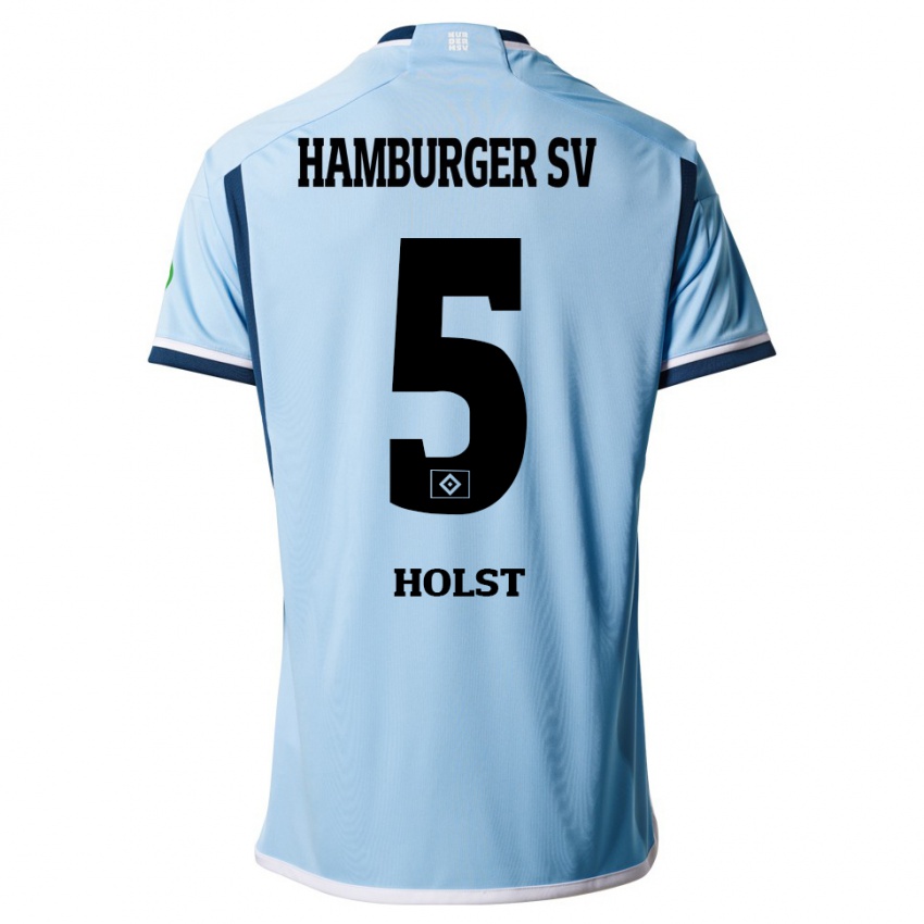 Bambino Maglia Evelyn Holst #5 Blu Kit Gara Away 2023/24 Maglietta