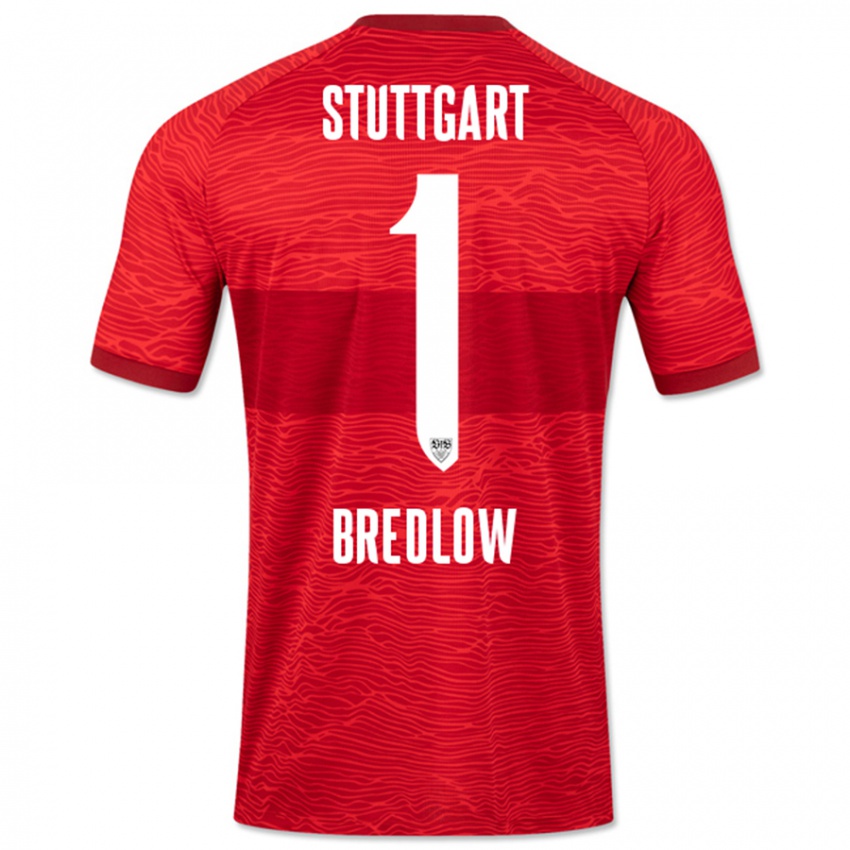 Bambino Maglia Fabian Bredlow #1 Rosso Kit Gara Away 2023/24 Maglietta