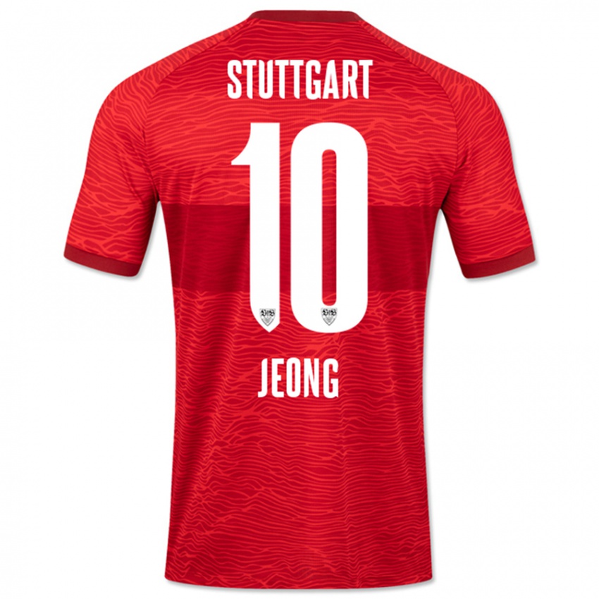 Bambino Maglia Woo-Yeong Jeong #10 Rosso Kit Gara Away 2023/24 Maglietta