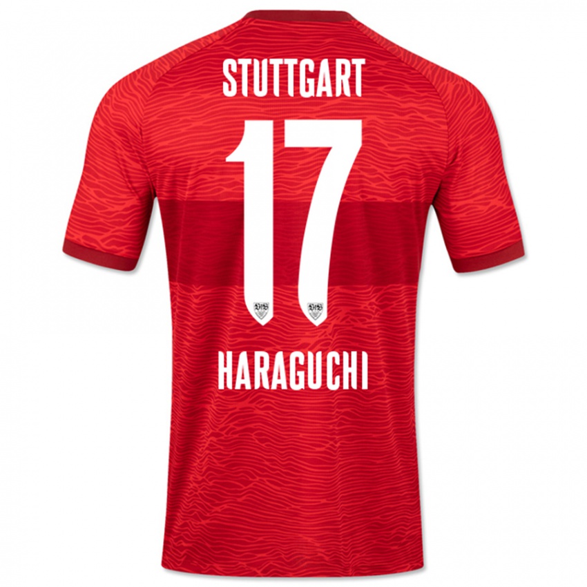 Bambino Maglia Genki Haraguchi #17 Rosso Kit Gara Away 2023/24 Maglietta