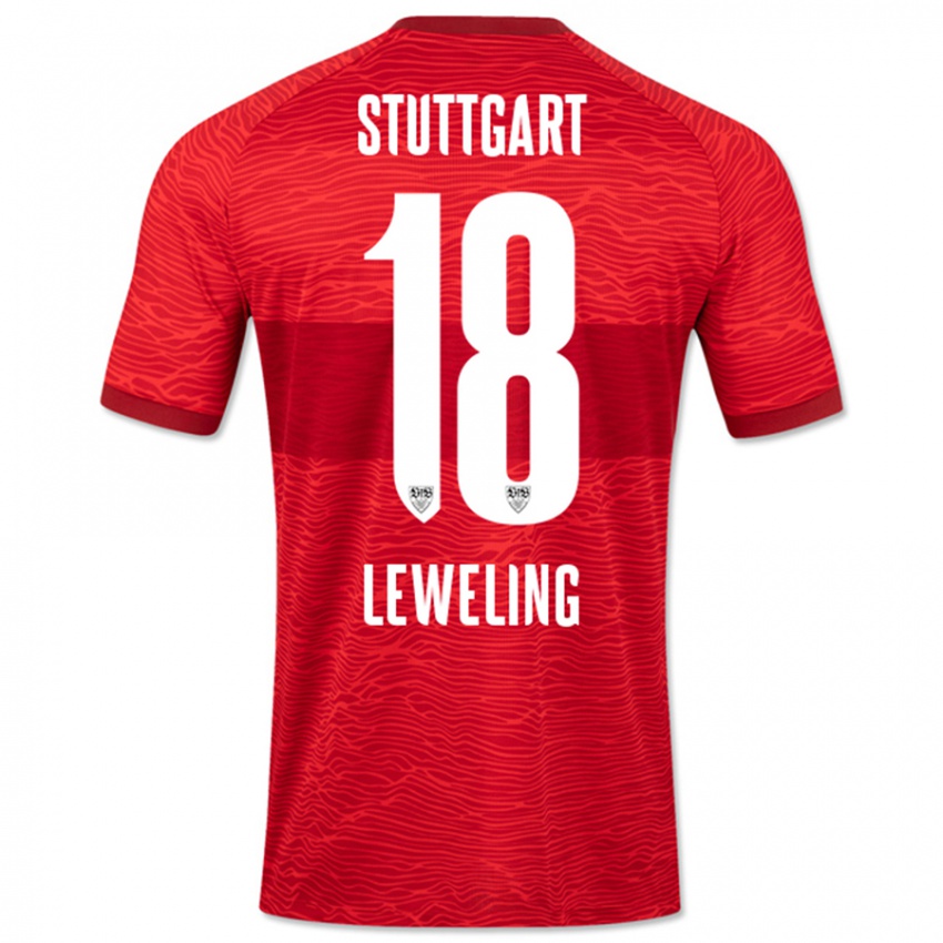 Bambino Maglia Jamie Leweling #18 Rosso Kit Gara Away 2023/24 Maglietta