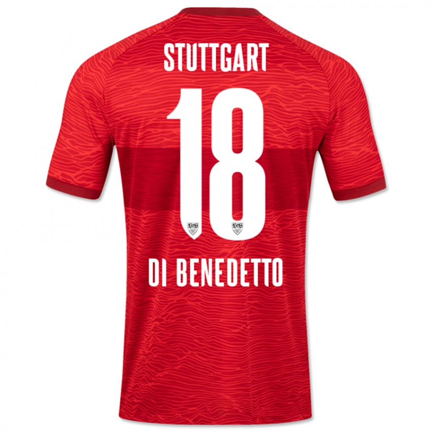 Bambino Maglia Samuele Di Benedetto #18 Rosso Kit Gara Away 2023/24 Maglietta