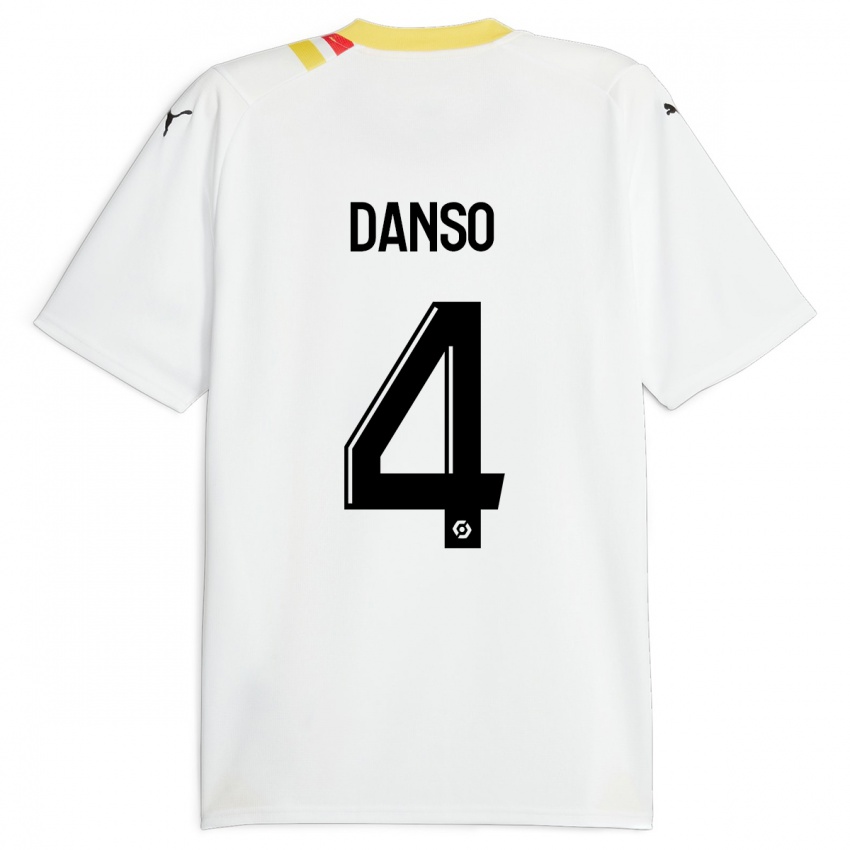 Bambino Maglia Kevin Danso #4 Nero Kit Gara Away 2023/24 Maglietta