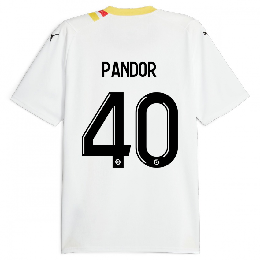 Bambino Maglia Yannick Pandor #40 Nero Kit Gara Away 2023/24 Maglietta