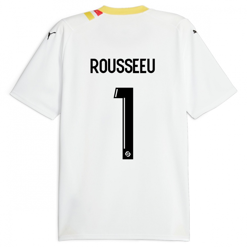 Bambino Maglia Justine Rousseeu #1 Nero Kit Gara Away 2023/24 Maglietta