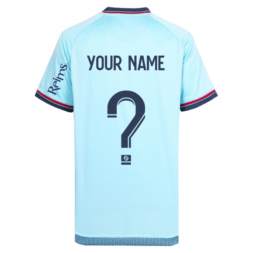 Bambino Maglia Il Tuo Nome #0 Cielo Blu Kit Gara Away 2023/24 Maglietta