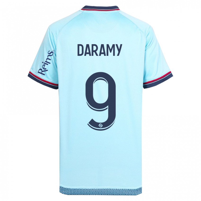 Bambino Maglia Mohamed Daramy #9 Cielo Blu Kit Gara Away 2023/24 Maglietta