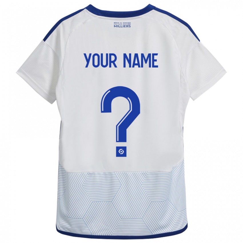 Bambino Maglia Il Tuo Nome #0 Bianco Kit Gara Away 2023/24 Maglietta