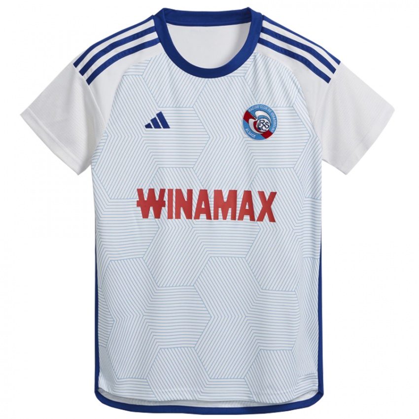 Bambino Maglia Tom Saettel #0 Bianco Kit Gara Away 2023/24 Maglietta